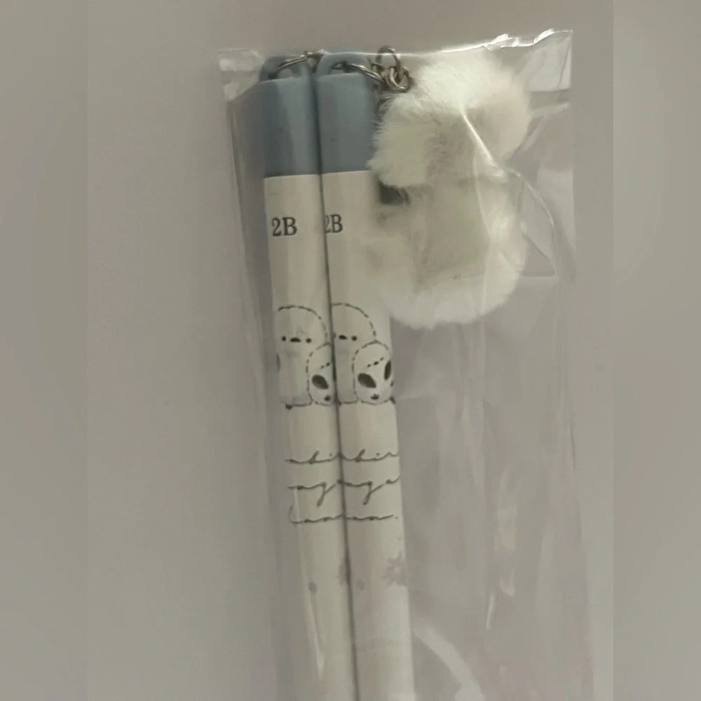 Japan Enaga Long Tail Bird Pencil/Eraser Bundle